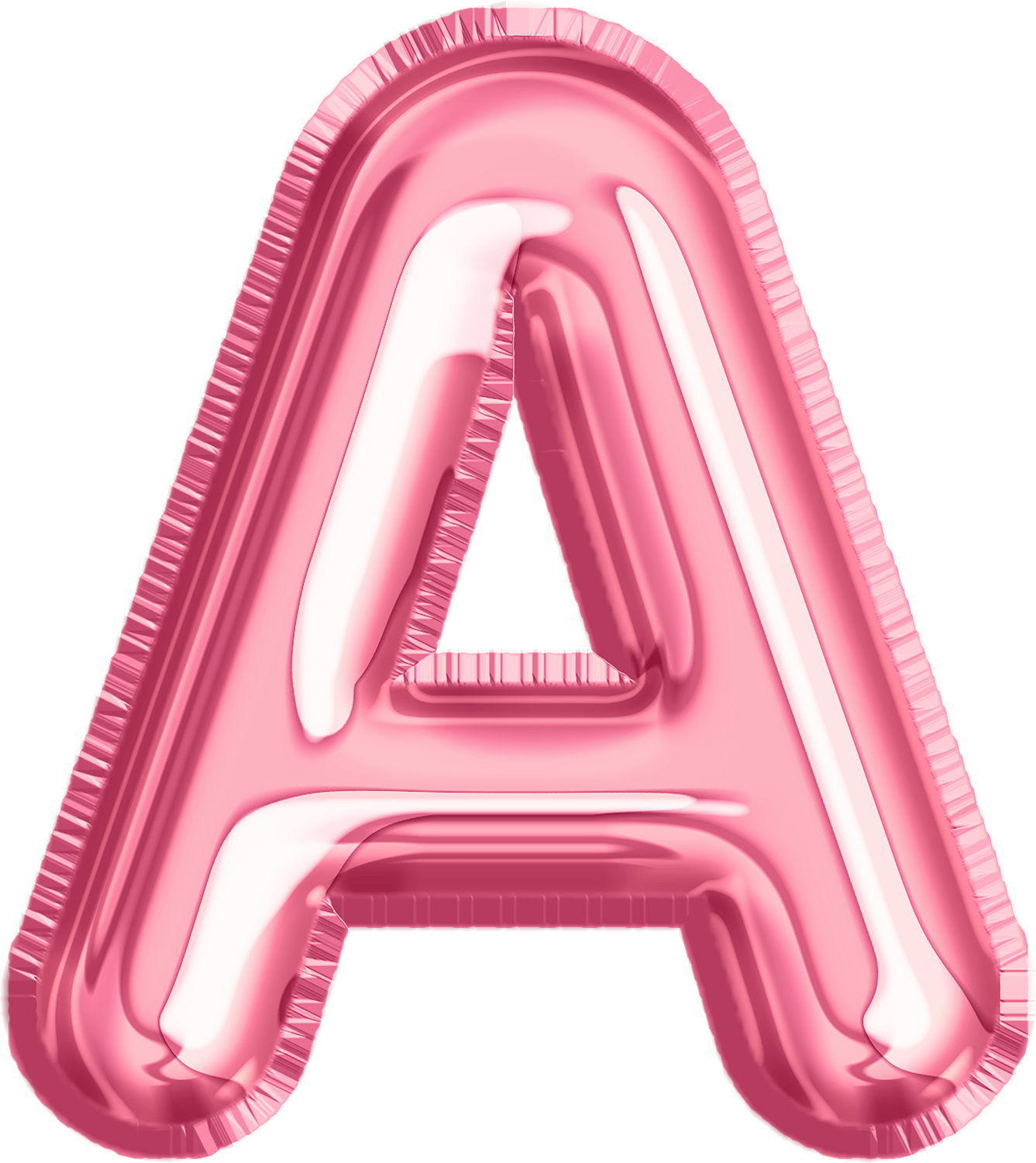 Flamingo Pink capital letter A balloon